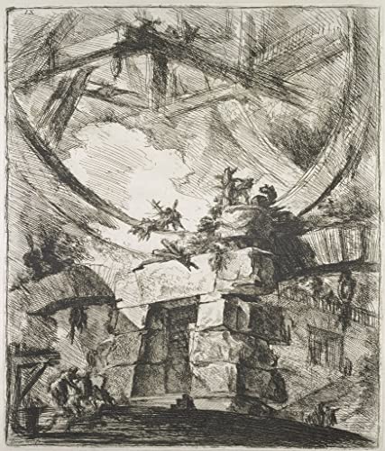 Pintura mural Carceri Ix Piranesi: cuadro lienzo decorativo para pared de dormitorio vintage 60x90