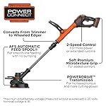 BLACK+DECKER 20V MAX String Trimmer and Edger, Cordless, 12 Inch, 2-Speed Control, 2 Batteries, Charger, and Spool…