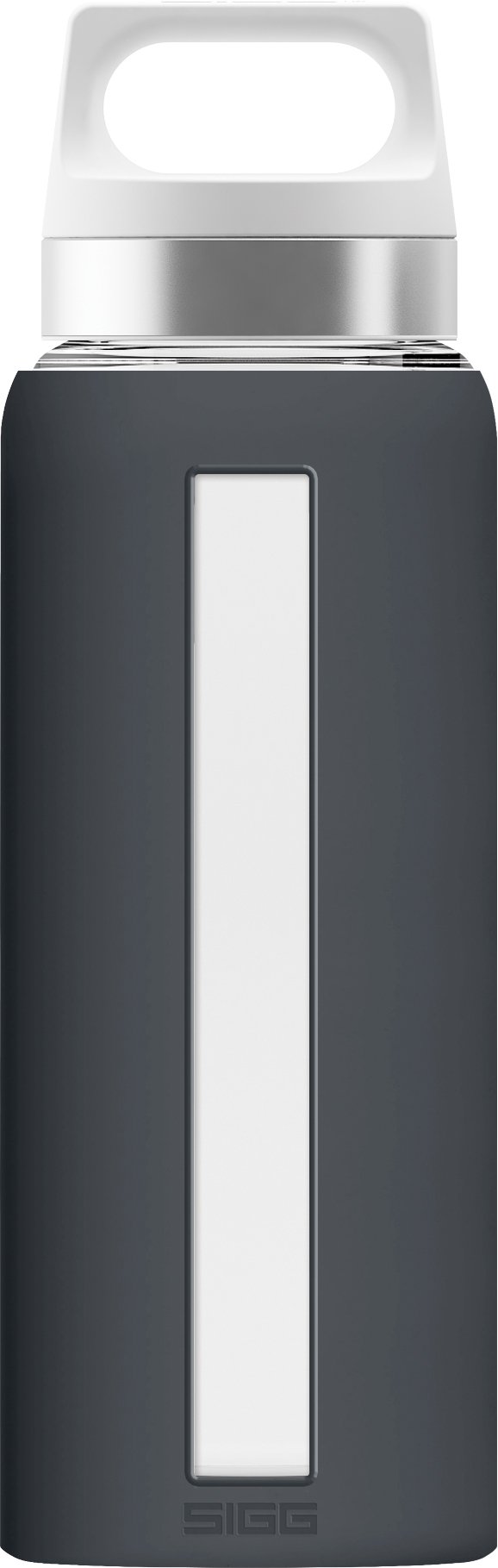 SIGG - Glass Water Bottle - Dream Grey - Soft Silicon Cover - Leakproof - Dishwasher Safe - BPA Free - Broscilate Glass - 22 Oz