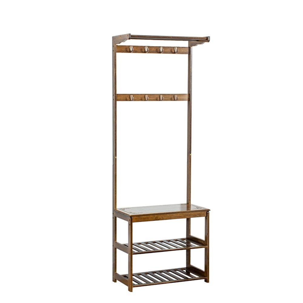 Buy AOIWE Coat Rack Shoe Bench,Hall Tree Entryway Storage Shelf,Wood Look Accent Furniture,3 in