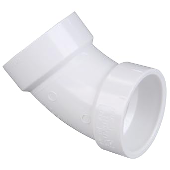 NIBCO Fig No U4806, 1-1/2 in. PVC DWV 45 Degree Elbow Hub