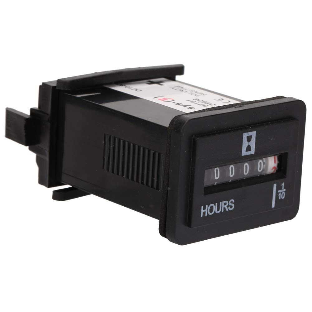 Contaore meccanico, 10-80V AC/DC 99999,9 ore di temporizzatore elettronico al quarzo per il conteggio del tempo del generatore di motori