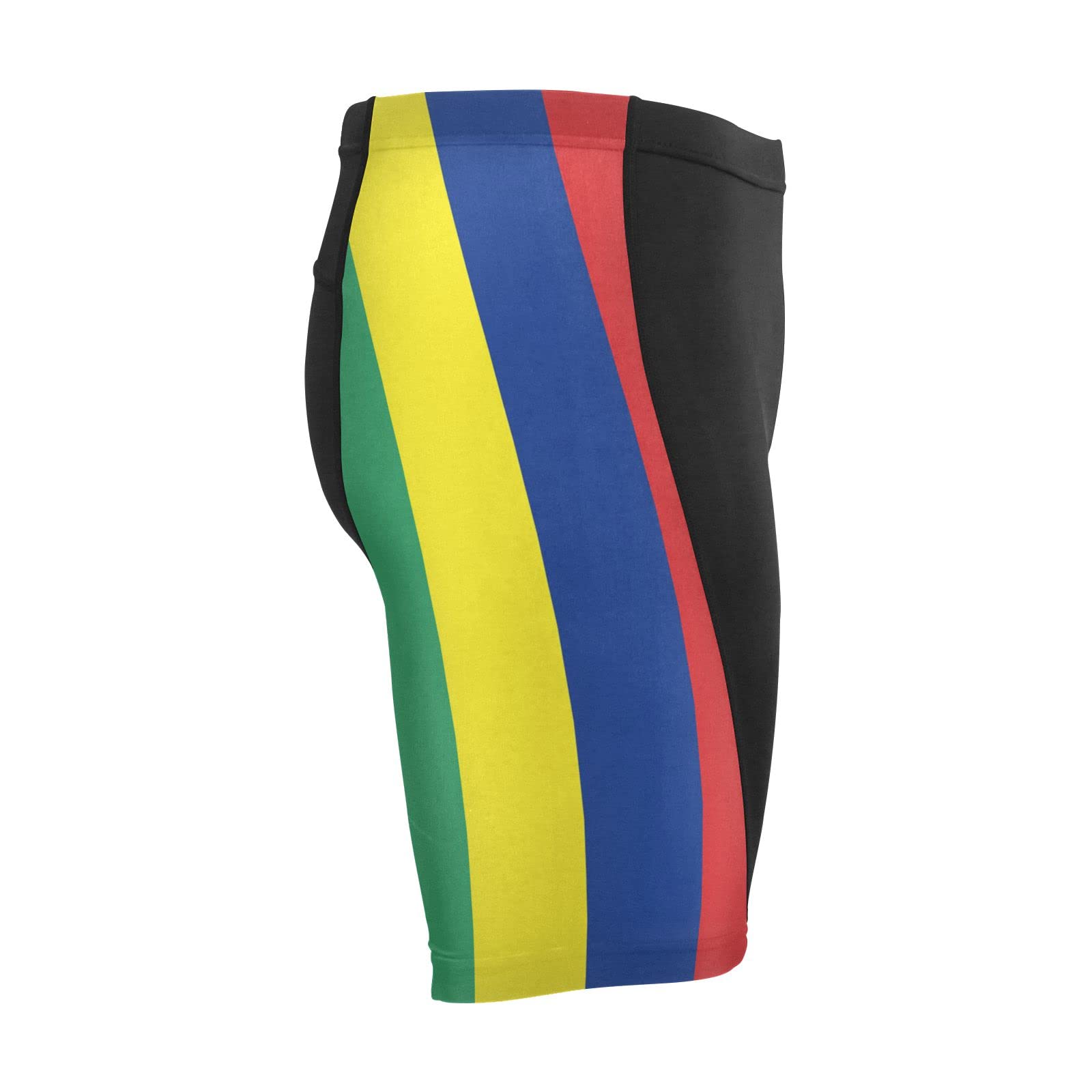 Mauritius Flag Men's Bike Shorts Padded Cycling Bicycle Biking Shorts Tight Multicolor