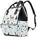 Xingruyun Wickeltasche Winter-Hirsch-Vogel Windeltaschen Große Kapazität Babytasche Reisetasche Multifunktional Für Mama Und Papa 27x20x36.5cm
