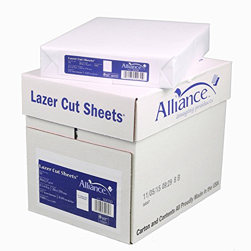 Perforated Paper Alliance Laser Cut Sheet 8.5" x 11" Perforated 3.5" from Bottom 2500 Sheets per Carton