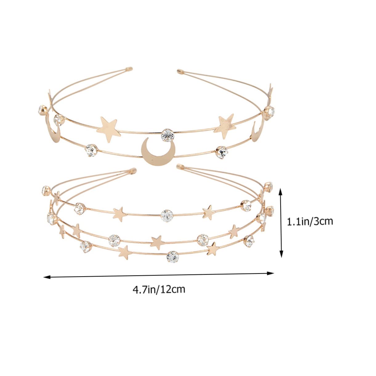 Didiseaon 5 Set Di Fasce Per Con Strass Moda Fasce Per in Metallo Per Decorazioni Per 2 Pezzi * 5