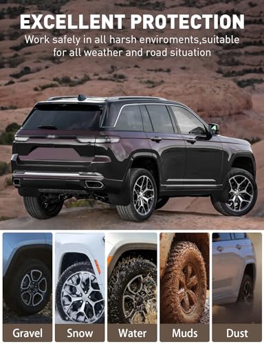 Image of Mud Flaps Fit Grand Cherokee 2023 2022 Front and Rear Splash Guards no Drilling Required Mud Flaps Compatible with 5th Generation Jeep Grand Cherokee (Non-L) 2022-2024 Accessories Set of 4