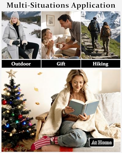 Image of Loritta Wool Socks for Women, Winter Warm Hiking Boot Socks Gifts