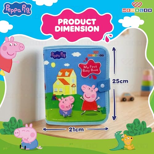 Image of Wembley My First Busy Book | Educational Activity Book for Kids | with 8 Activity Pages | Learning Toy with 5 Finger Puppets | Birthday Gift for Toddlers (Peppa Pig)