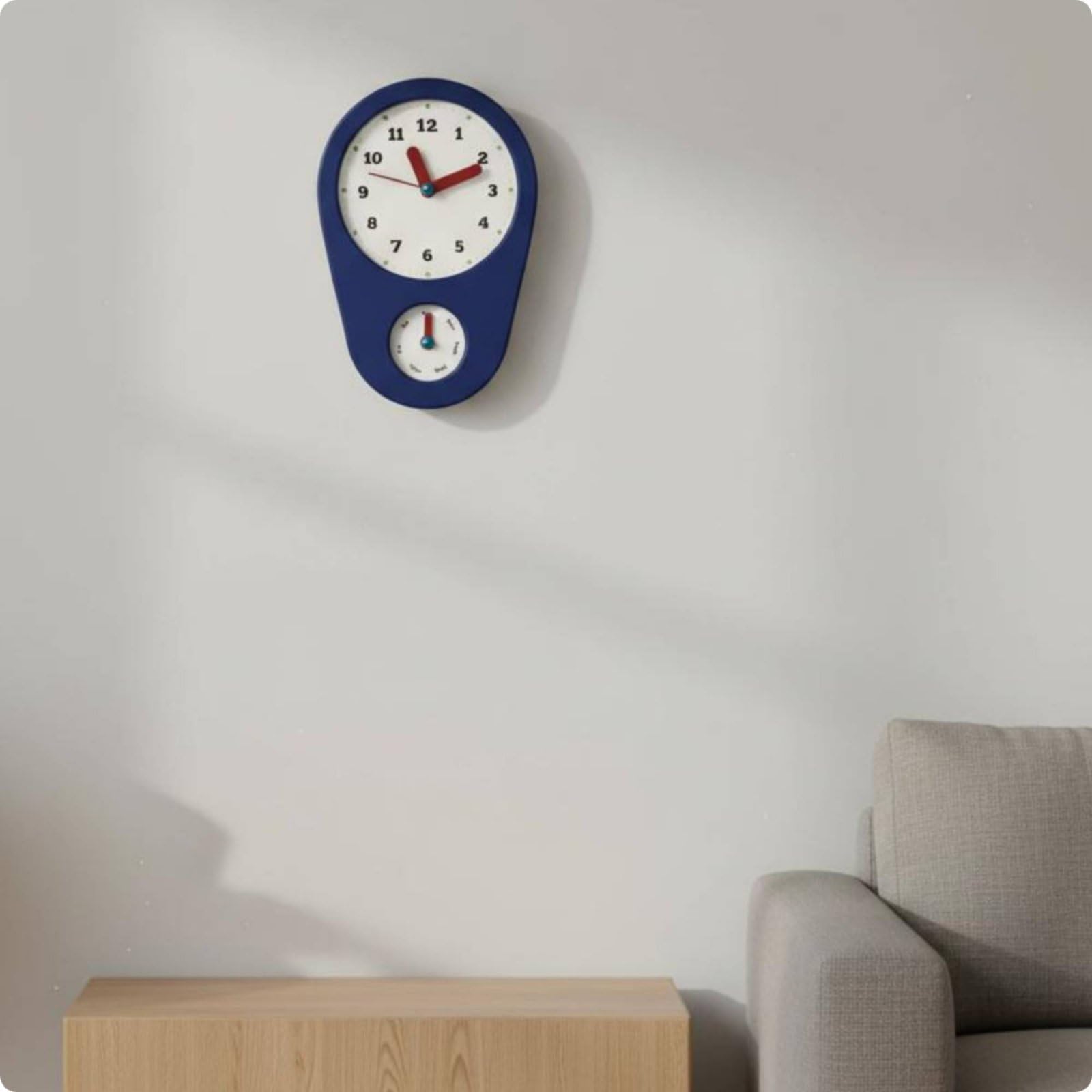 Orologio da Parete Moderno Orologio Analogico Orologio Murale Orologio al Quarzo con Quadrante Settimanale Movimento Affidabile Materiale in Legno con