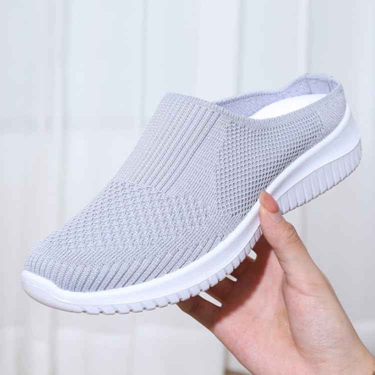 Women Breathable Mesh Slip On Mules Closed Toe Backless Sneakers Lightweight Breathable Comfortable Walking Shoes3
