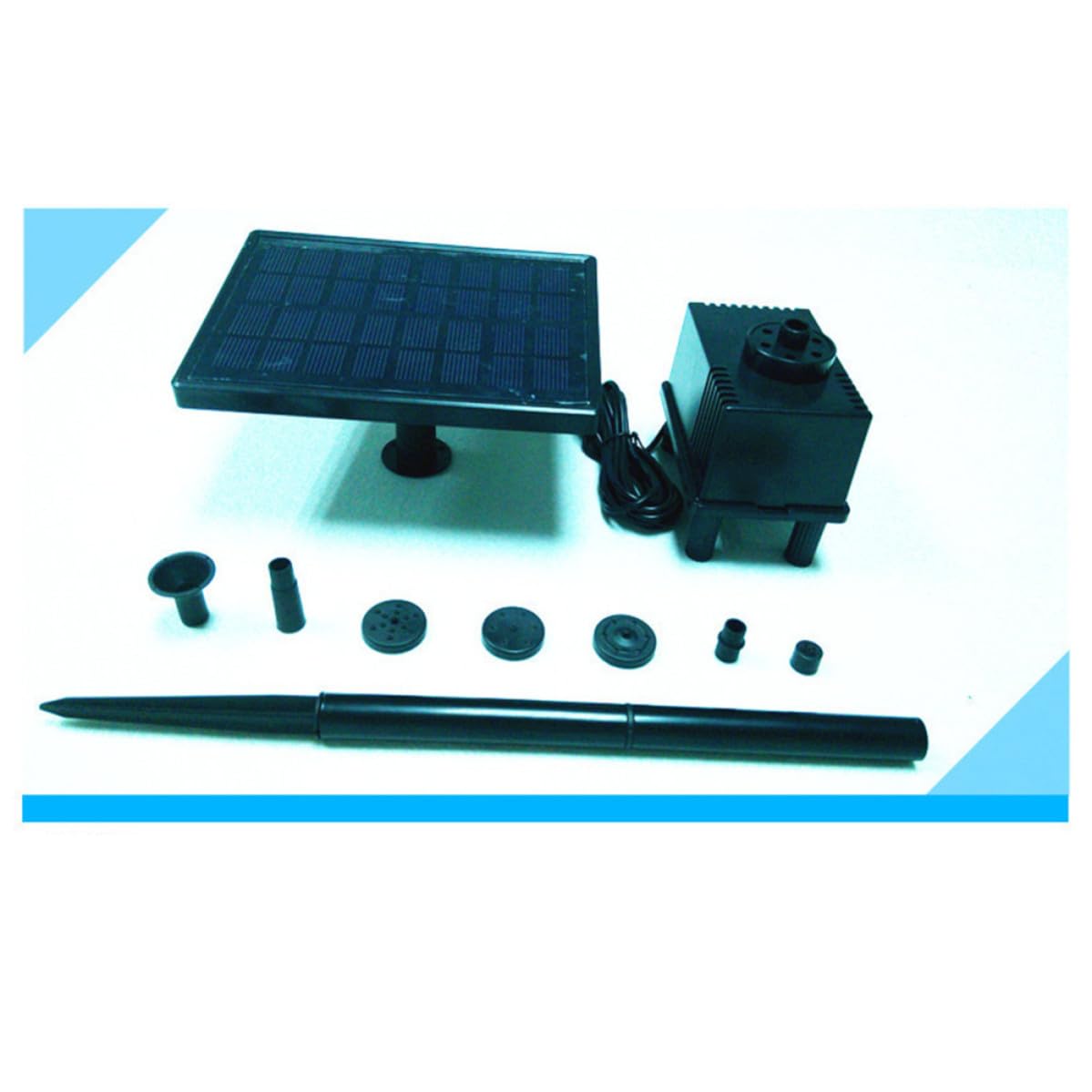 Pompa Solare per Fontana da Giardino L/h As180-0920c | 220l/h, Nero Plastico, Sommergibile, Circolazione Acqua e Resistenza al Calore
