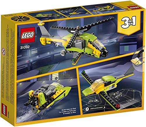 Creator Avventura in Elicottero, Motoscafo e Aliante, Set da Costruzione 3 in 1, Veicoli Giocattolo per Bambini dai 6 Anni in su, 31092 - Lego - Immagine 5
