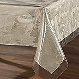 sancua 100% Waterproof Rectangle PVC Tablecloth - 60 x 60 Inch - Oil Proof Spill Proof Vinyl Table...