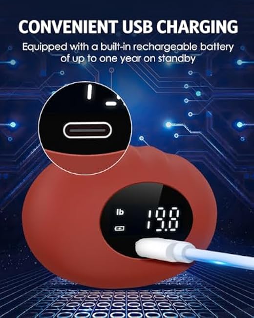 Grip Strength Tester, Rechargeable Digital Hand Gripper Strengthener Up to 396lbs, Hand Gripper Strengthener with Counting, LED Display, Fitness Toy, Stress Balls for Sport Home School