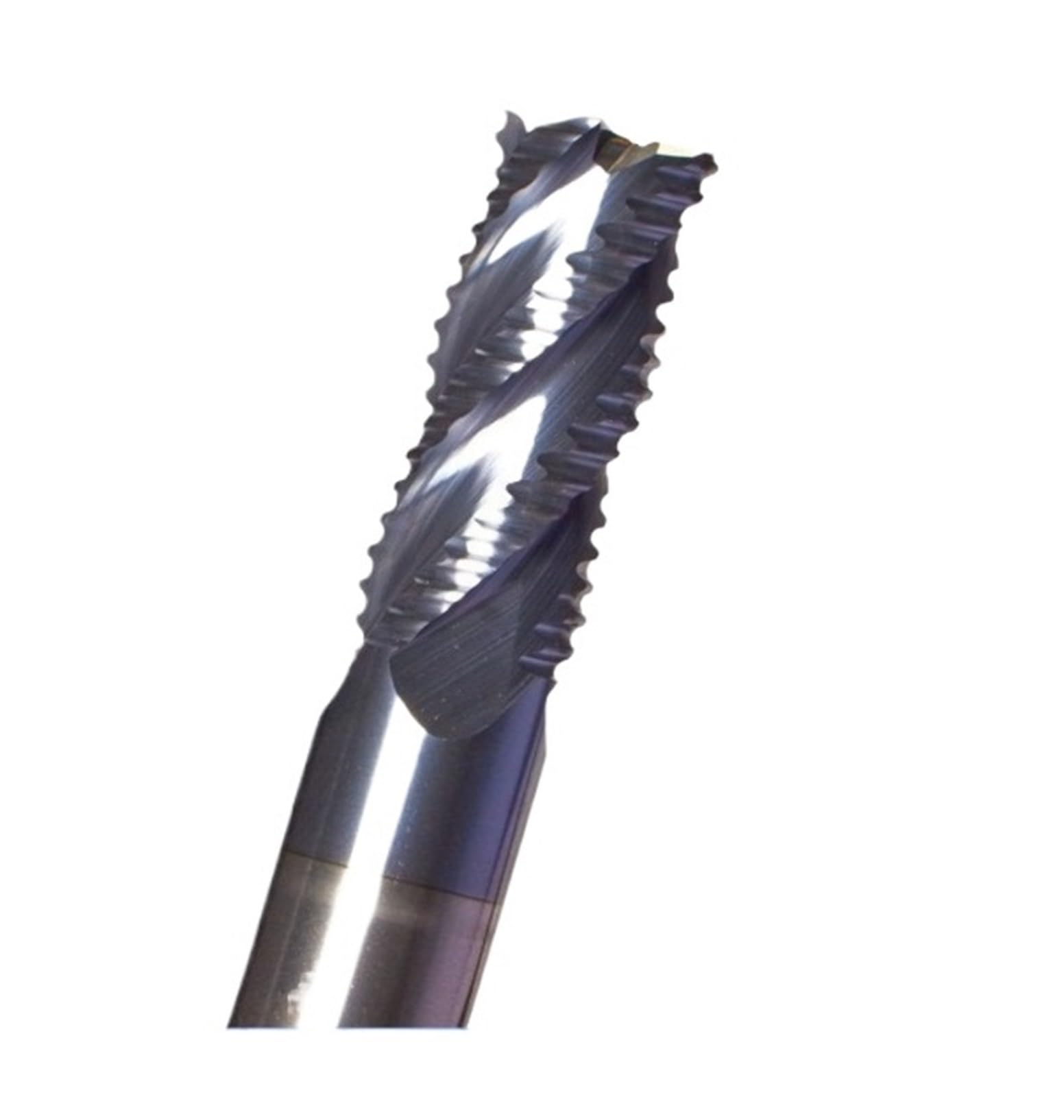 Fresa De Mecanizado En Bruto 4 Flautas HRC65, Extremo Desbaste Carburo Sólido, 3~20mm, Acero Tungsteno CNC, 1 Ud(D10x25x10Dx75L)