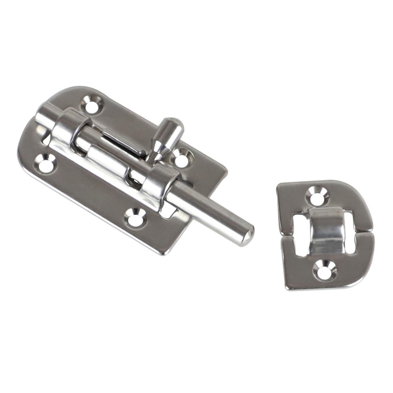 5xLoquet de Porte de Bateau, Verrou Coulissant de Sécurité, Protection avec 6 Vis, Verrou de Barillet Coulissant Antirouille pour Usage Marin