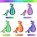 ISFOFO 3D Printed Dinosaur Toys Dragon Egg,Dragon Eggs with Dragon Inside,Crystal Fidget Toys, 3D Printed Dragon Egg Full Articulated Dinosaur Eggs Inside Out Toys (Rose-Blue)