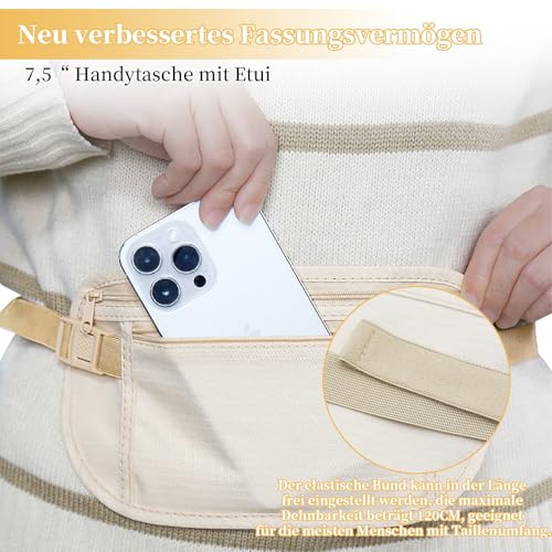 Protege Passeport Voyage Rfid : Lot de 2 Ceintures cachées, Ceinture Anti-vol, Ceintures de Spo... – Image 5