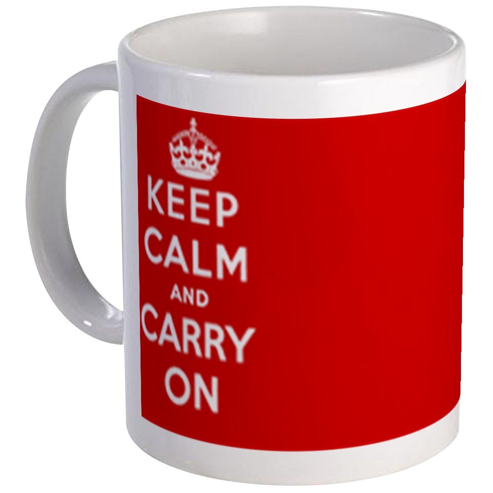 CafePress Keep Calm And Carry On Mug 11 oz (325 ml) Ceramic Coffee Mug