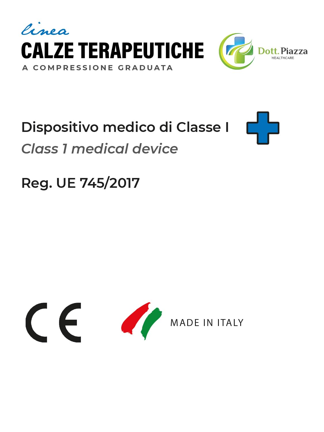Dott. Piazza Gambaletti Terapeutici a compressione graduata in Microfibra Soft - Classe I - CL1- K1- Punta aperta - Beige