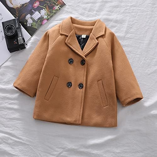 Toddlers Boys Winter Long Wool Trench Pea Coat2