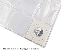 Vista 5 de Soporte para monedas de cartón, 50 unidades de bolsillo abatible para dólar de plata, centavos, colección de un cuarto (50 unidades)