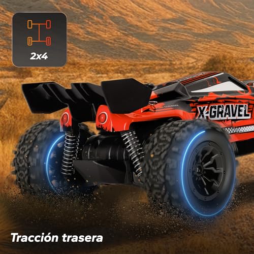 Overmax Coche teledirigido X-Gravel 2,4 GHz, 1:20, hasta 20 km/h, Todoterreno, tracción Trasera, Interior/Exterior, 2 carrocerías, 8+ - imagen 4