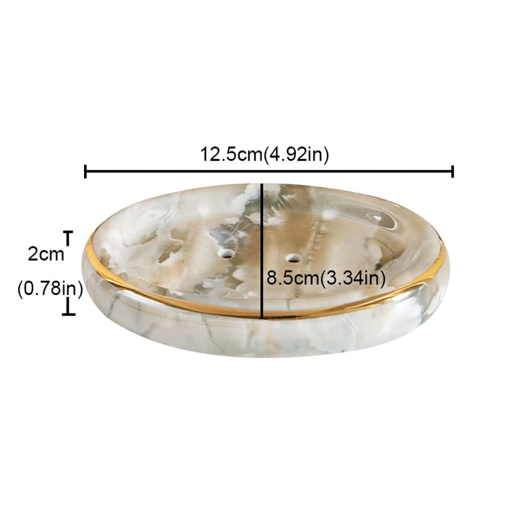 Jabonera Autodrenante Drenaje de cerámica nórdica jabonera de encimera con encimera lavabo interior baño baño inodoro drenaje jabón plato baño suministros de baño Jabonera Jabonera Guardar