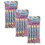 18 Bunny Marshmallow Poles, Individually Wrapped, Easter Basket Stuffer Candies, 6 Each (Pack of 3)