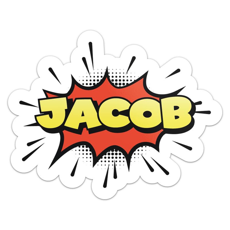 Amazon.com - Comic Book Jacob Name Sticker - Waterproof Vinyl