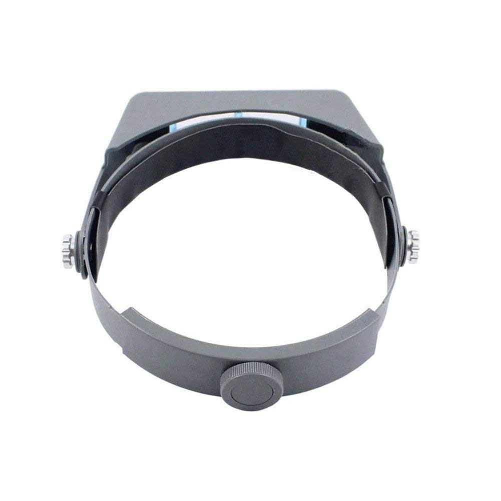 Lesebrille Mit Licht, Reparaturwerkzeug Für Das Stirnband, Geschenk Für Kinder Und Senioren, Inklusive 4 Hd-Linsensätzen (1,5X, 2X, 2,5X, 3,5X), Elektronischer Lesebrille,