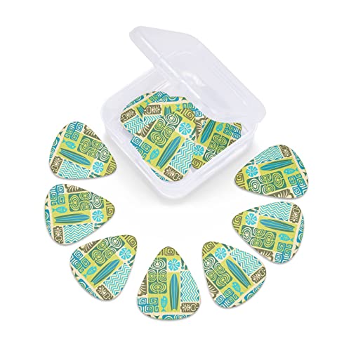 Lot de 12 médiators de guitare de style tribal géométrique Totem vert abstrait pour guitare électrique basse acoustique Cadeau idéal pour les amateurs de guitare acoustique - Les Beatles, Paul McCartney, John Lennon, RIngo Starr, George Harrison Lot de 12 médiators de guitare de style tribal géométrique Totem vert abstrait pour guitare électrique basse acoustique Cadeau idéal pour les amateurs de guitare acoustique – Image 4