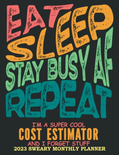 Busy AF Cost Estimator │ 2023 Sweary Monthly Planner: Cost Estimator Gag Gifts │ Funny Organizer Diary Book With Notes Passwords Budget Etc. For Birthday Appreciation Christmas image 2