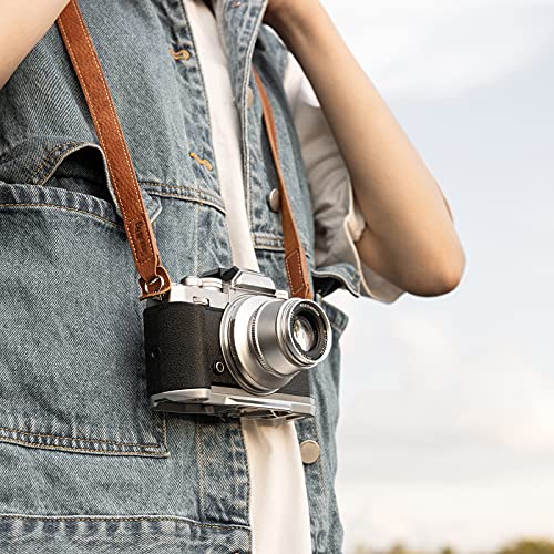 SMALLRIG Leder Kameragurt, Vintage Braun Echtleder Nacken Schulter Camera Strap für Canon, für Nikon, für Pentax, für Sony, für Fujifilm und für Digitalkamera - 3485 – Bild 3