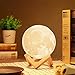 Lámpara de luna en 3D de 16 Colores LED Luz de Luna con 15 cm de Diámetro Lámpara de Noche Luna Llena con Control Remoto Carga Usb para Niños Bebé Dormitorio Café Bar Regalo de Fiesta Decoración