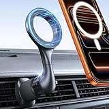 MRGLAS for MagSafe Car Mount [Upgraded 40 Strong Magnets] [360° Rotation] Air Vent Magnetic Phone Holder [Double Metal Hook] Car Phone Holder Mount Compatible iPhone 17 16 15 Pro Max S26 Ultra S25