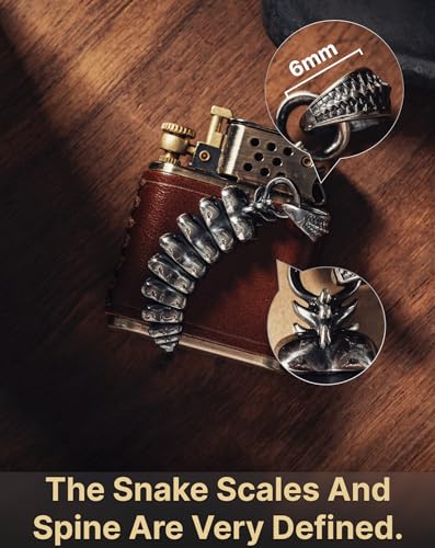 COPPERTIST.WU Rattlesnake Tail Pendant Necklace 925 Sterling Silver/18K Gold Vermeil Shakeable Fidget Jewelry Gift Box for Men and Women4