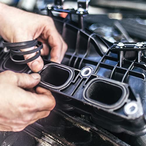 Image of ACROPIX Power Steering Pump O-Ring Inlet Outlet Seals Connector Gasket Fit for Honda Accord - Pack of 4 Black Red