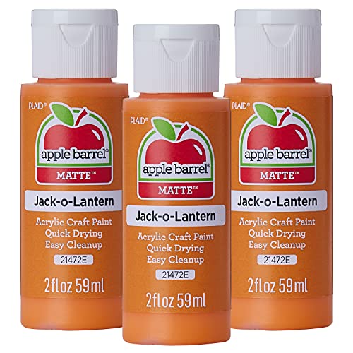 Apple Barrel Acrylic Paint, Jack-O-Lantern (Pack of 3) 2 oz,...