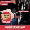 GADLANE Twin Bar Steering Wheel Lock - Car Steering Lock, Anti-Theft Device, Strong Car Security for Cars, Van & Caravan with 2 Keys (Black) #4
