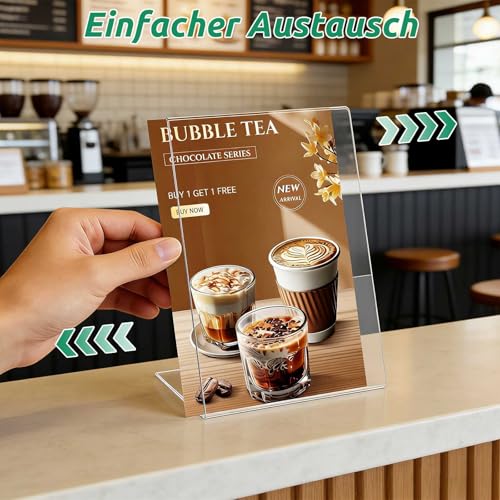 Expositor de mesa A6 Ohbien para proteger codigos QR de la suciedad en hosteleria 5