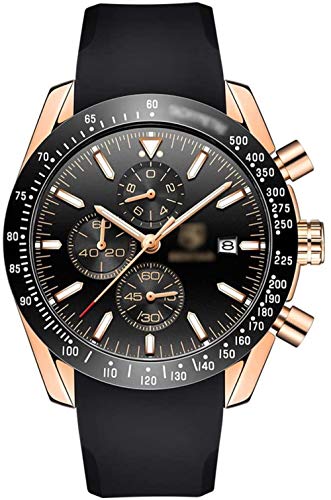 Herrenuhr wasserdichte Quarz Businessuhr Mode Chronograph Analoge wasserdichte Uhr Geburtstag Weihnachten Date Hochzeitstag Schwarz-Schwarz