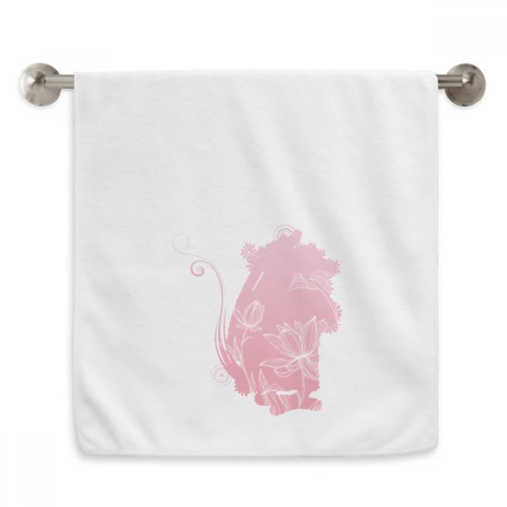 Serviette fleur de lotus blanche 13X29 pouces débarbouillette moelleuse pour linge de toilette