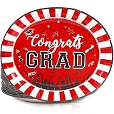 50PCS Graduation Oval Paper Plates 10" x 12" Congrats Grad Party Supplies Large Disposable Platter C