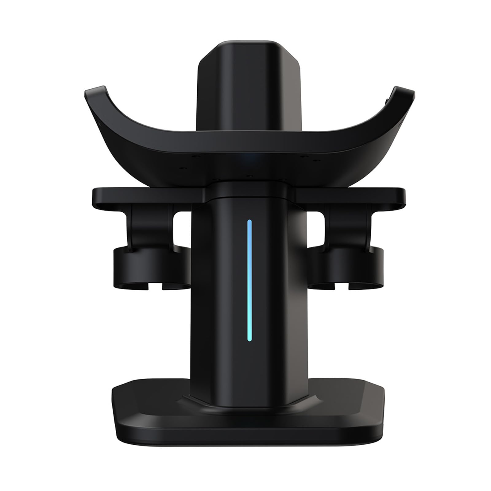 Práctico soporte de carga para auriculares para un fácil acceso a dispositivos y gafas