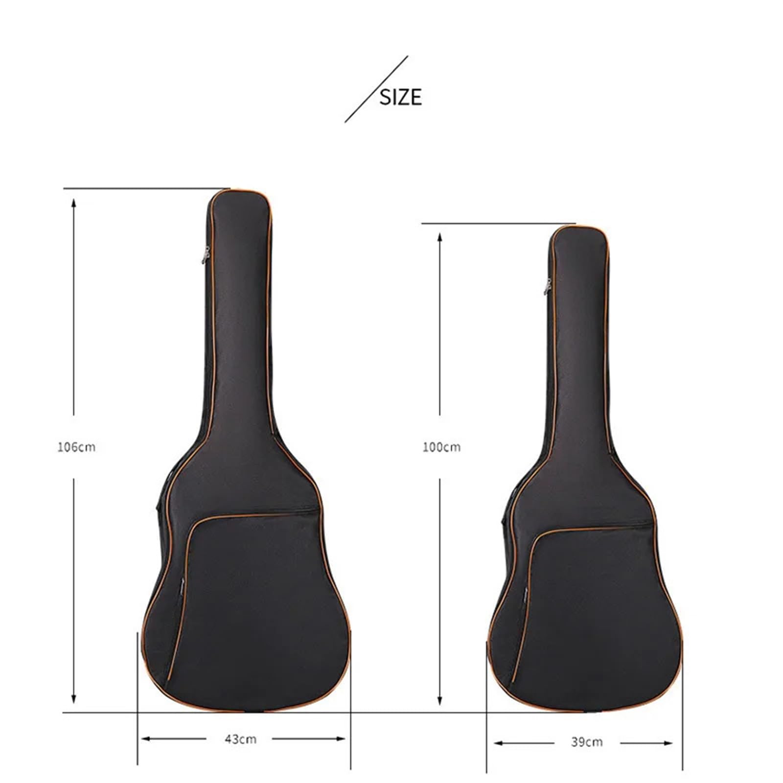 wasserdichte 41-Zoll-Gitarrentasche aus Baumwolle, schützender Aufbewahrungsrucksack, Tragetasche mit Oxford-Gurten, gepolsterte Gitarrentaschen Zum Transportieren von Gitarren(Color5)