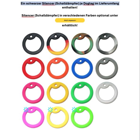 2 Stück personalisierte Erkennungsmarken | Dog Tag Kette mit Prägung | inklusive 2 Ketten & 2 Silencer im Set | diverse Texte und Motive möglich | Rambo | Militär Ausrüstung (Silberfarben matt)