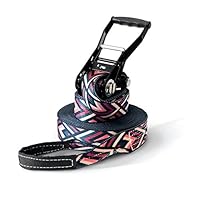 Secoroco Slackline Set 15 m Striving – Outdoor Balance Line mit Ratsche, Baumschutz & Tragebeutel, 5 cm breit