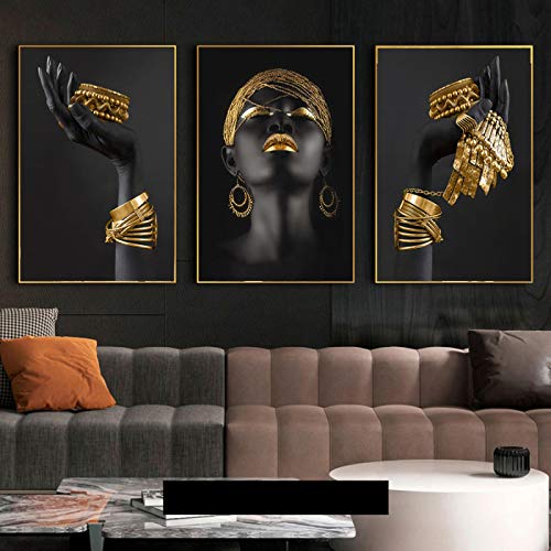Tableau femme africaine KEBIA pour habiller un grand mur de salon